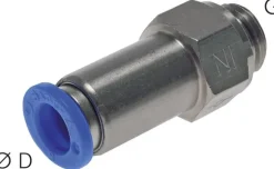 Rückschlagventil M 5-4mm, Durchfluss vom Gewinde zum Schlauch, IQS-Standard