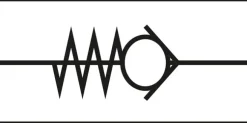 Rückschlagventil, M 5, PN 10, Messing vernickelt, Dichtung FKM