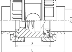 Rückschlagventil, PVC-U / EPDM, Rp 2"