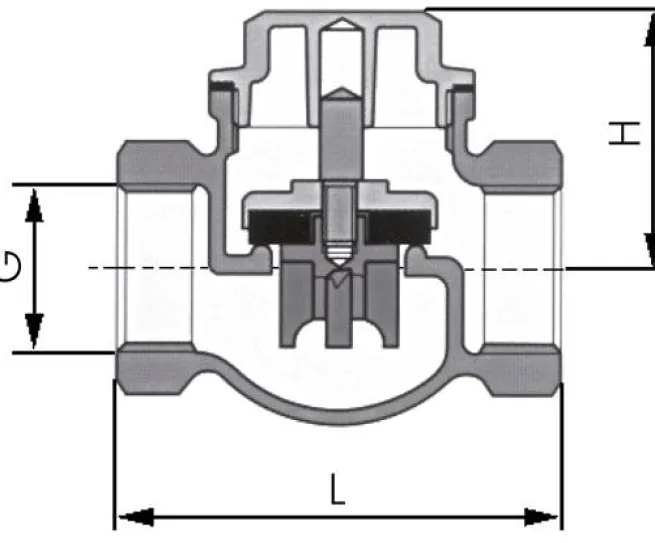 Rückschlagventil (schwer), G 1/2", PN 20, Rotguss