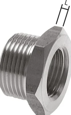 Reduziernippel G 1/2"(AG)-G 3/8"(IG), 1.4571