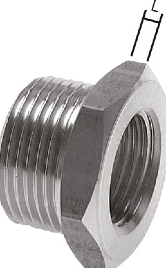 Reduziernippel G 1/2"(AG)-G 1/4"(IG), 1.4571