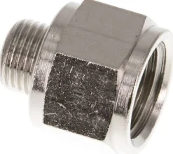 Reduziernippel G 1/8"(AG)-G 1/4"(IG), Messing vernickelt