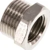 Reduziernippel G 3/8"(AG)-G 1/4"(IG), Messing vernickelt
