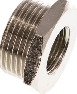 Reduziernippel G 3/4"(AG)-G 3/8"(IG), Messing vernickelt