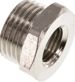 Reduziernippel G 1/2"(AG)-G 1/4"(IG), Messing vernickelt
