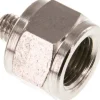 Reduziernippel M 5(AG)-G 1/8"(IG), Messing vernickelt