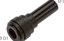 Reduzierung 6mm Stecknippel x 5mm Schlauch, IQS-FDA