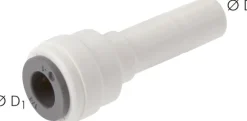 Reduzierung Stecknippel 8 x Schlauch 1/4" (6,35 mm), IQS-LE (EPDM-Dichtung)