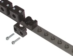 Reihenanschweißplatte für 10 Rohrschellen Baugröße 0, leichte Baureihe
