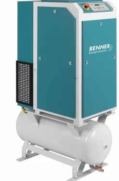 RENNER-Kompressor RSDF-PRO 5,5 auf 90 Liter Behälter- frequenzgeregelter Schraubenkompressor