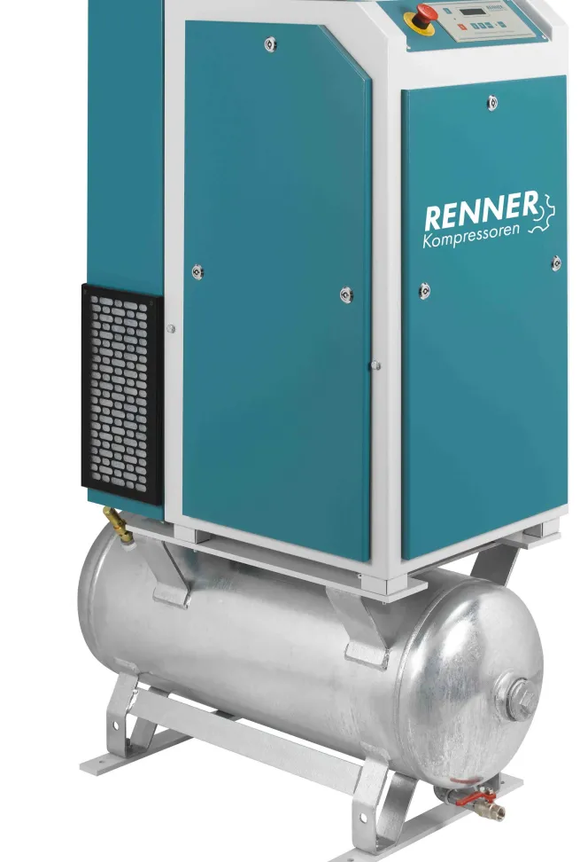 RENNER-Kompressor RSDF-PRO 5,5 auf 90 Liter Behälter- frequenzgeregelter Schraubenkompressor