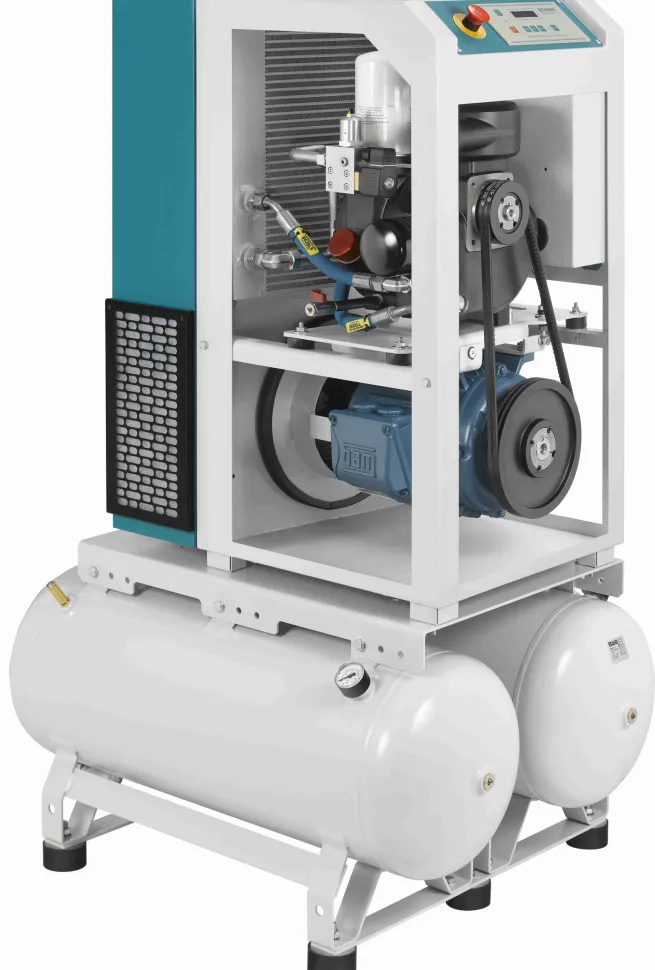 RENNER-Kompressor RSDF-PRO 7,5 auf 2x90 Liter Behälter- frequenzgeregelter Schraubenkompressor