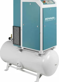 RENNER-Kompressor RSDF-PRO 11,0 auf 250 Liter Behälter- frequenzgeregelter Schraubenkompressor