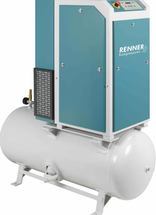 RENNER-Kompressor RSDF-PRO 11,0 auf 250 Liter Behälter- frequenzgeregelter Schraubenkompressor