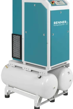 RENNER-Kompressor RSDF-PRO 5,5 auf 2x90 Liter Behälter- frequenzgeregelter Schraubenkompressor