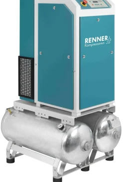 RENNER-Kompressor RSDF-PRO 5,5 auf 2x90 Liter Behälter- frequenzgeregelter Schraubenkompressor