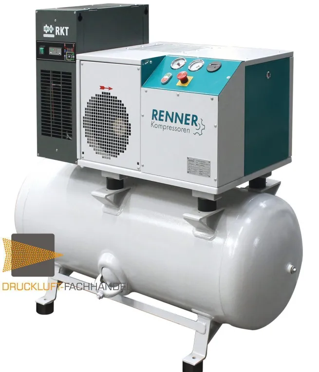 RENNER-Kompressor RSDK-B 4,0 mit 250 L. Behälter u. Trockner | Schraubenkompressor