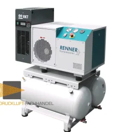 RENNER-Kompressor RSDK-B 2,2 mit 2x90 L. Behälter u. Trockner | Schraubenkompressor