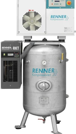 RENNER-Kompressor RSDK-B 5,5 ST auf 270 L. Behälter inkl. Kältetr. | Schraubenkompressor