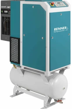 RENNER-Kompressor RSDKF-PRO 5,5 90L Behälter inkl. Kältetrockner - frequenzgeregelte Schraube