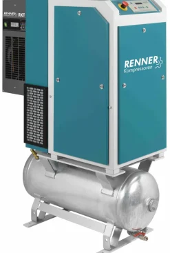 RENNER-Kompressor RSDKF-PRO 5,5 90L Behälter inkl. Kältetrockner - frequenzgeregelte Schraube