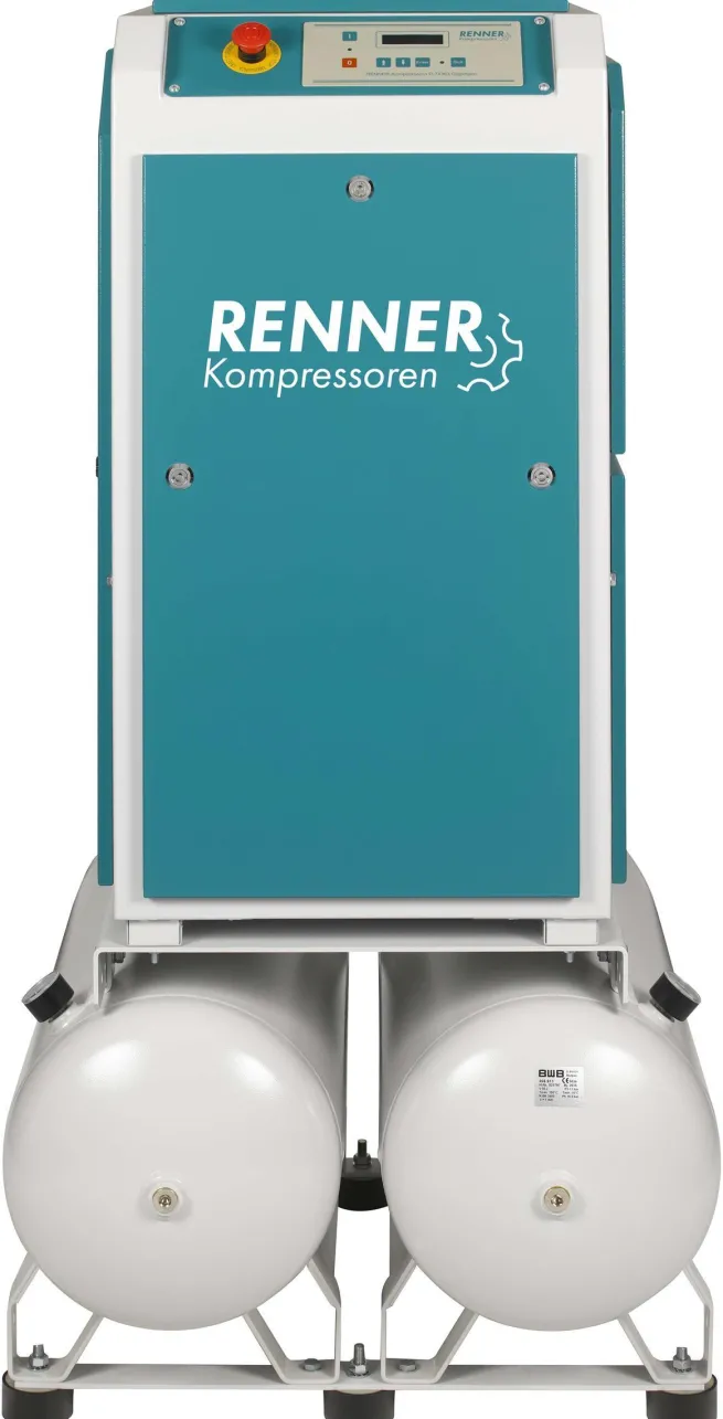 RENNER-Kompressor RSDKF-PRO 5,5 2x90L Behälter inkl. Kältetrockner - frequenzgeregelte Schraube