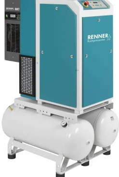 RENNER-Kompressor RSDKF-PRO 5,5 2x90L Behälter inkl. Kältetrockner - frequenzgeregelte Schraube