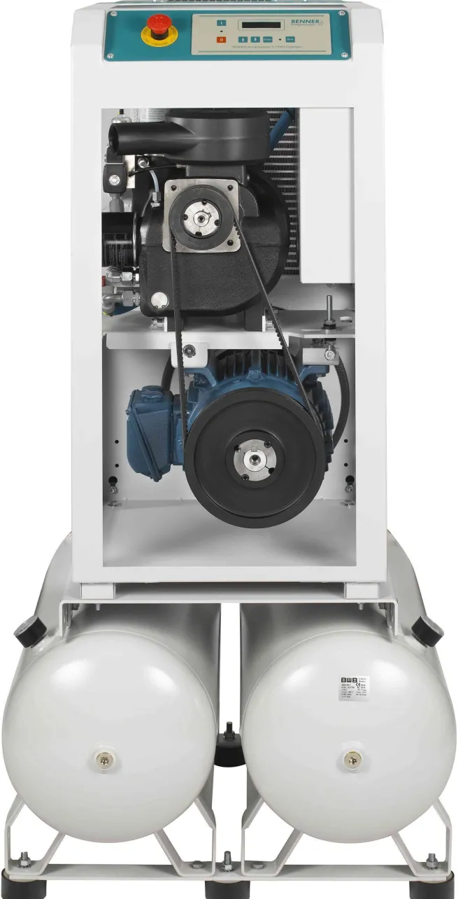 RENNER-Kompressor RSDKF-PRO 7,5 2x90L Behälter inkl. Kältetrockner - frequenzgeregelte Schraube