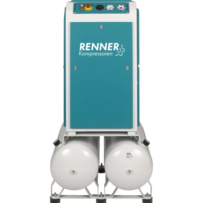RENNER-Kompressor RSDK-PRO 7,5 auf 2x90L Behälter inkl. Kältetrockner - Schraubenkompressor