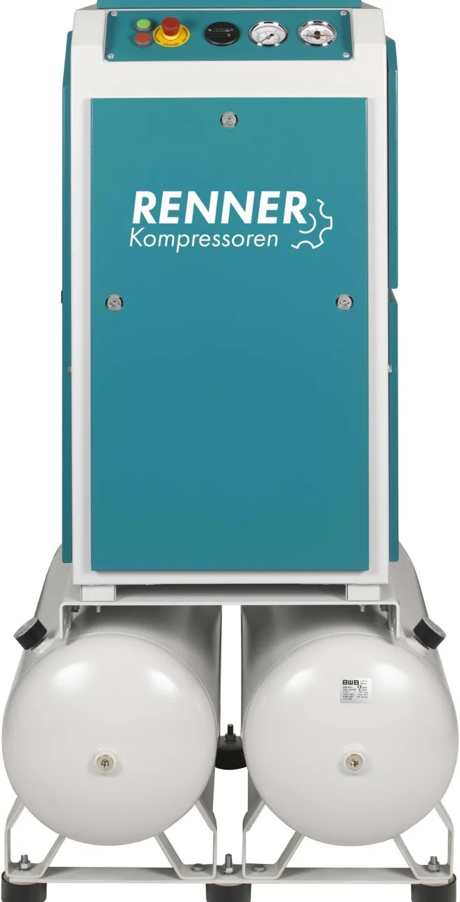 RENNER-Kompressor RSDK-PRO 4,0 auf 2x90L Behälter inkl. Kältetrockner - Schraubenkompressor