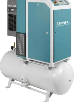 RENNER-Schraubenkompressor RSDKF-PRO 15 auf 500L Behälter mit Kältetrockner - Frequenzgeregelt