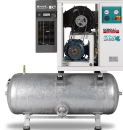 RENNER-Scrollkompressor Industry SLDK-NEO 2-2,2 I 8 bar auf 250L Behälter mit Kältetrockner-Ölfrei