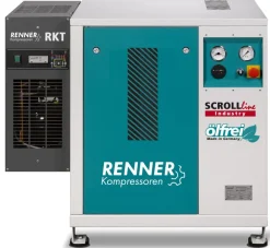 RENNER-Scrollkompressor Industry SLK-NEO 7,5 I 10 bar mit Kältetrockner-Ölfrei