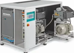 RENNER-Scrollkompressor SuperSilent SLKM-S 16,5 10 bar als Mehrfachanlage mit Kältetrockner-Ölfrei