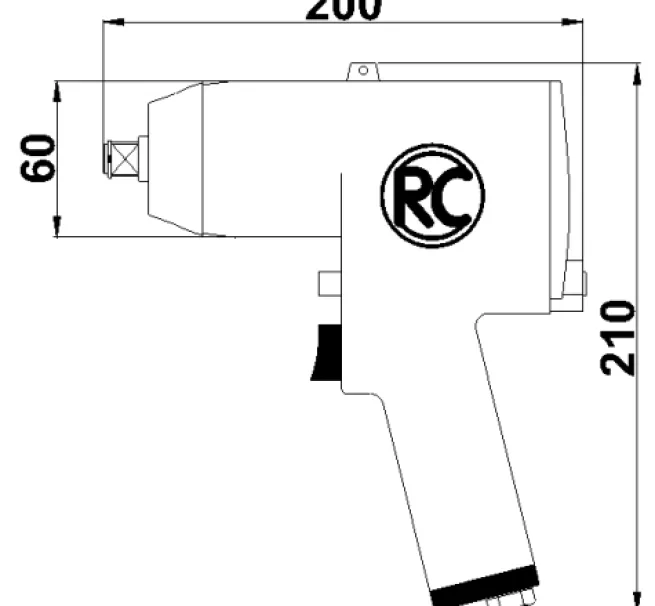 Rodcraft Profi-Schlagschrauber G1/2 RC2205 für Reifenwechsel 8951000085