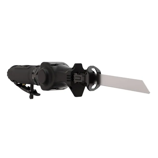 Rodcraft RC6070 Druckluft Säge, zahnradgetrieben, bis zu 4600 Hübe pro Minute, Sägehub 10 mm, inkl. 4 versch. Sägeblätter