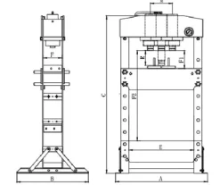 Rodcraft Werkstattpresse WP50P mit 50 t Druck