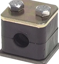 Rohrschelle, 54mm, Baugröße 6, leichte Baureihe, mit Anschweißplatte & Deckplatte