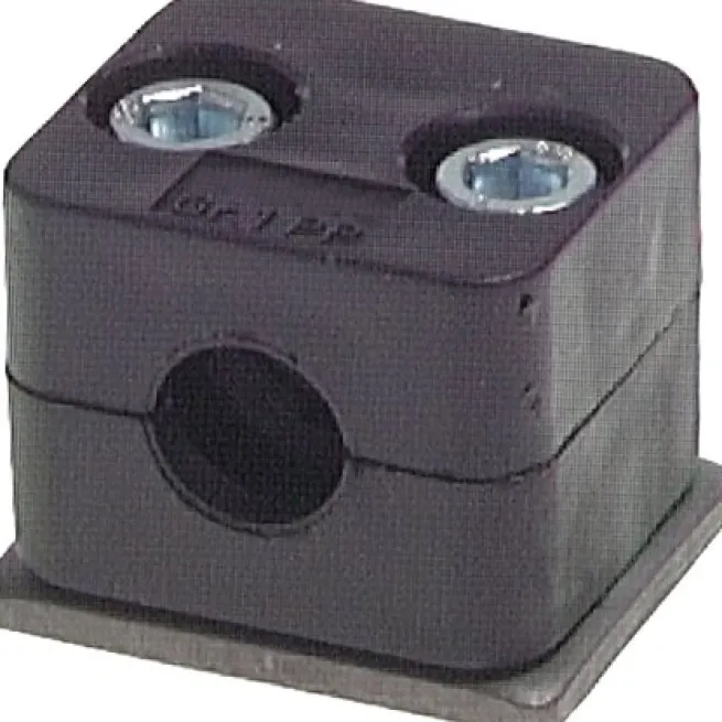 Rohrschelle, 21,3mm, Baugröße 3, leichte Baureihe, mit Anschweißplatte