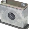 Rohrschelle, 17,1mm, Baugröße 1, schwere Baureihe, mit Anschweißplatte, Aluminium
