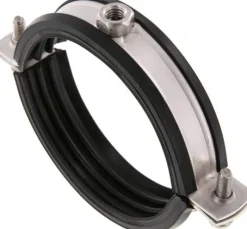 Rohrschelle, 86 - 91mm, 1.4404, mit Einlage, RS 91 G ESM8