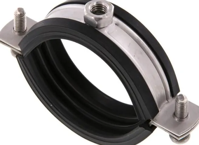 Rohrschelle, 57 - 64mm, 1.4404, mit Einlage, RS 64 G ESM8