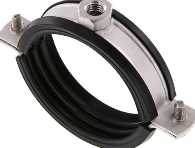 Rohrschelle, 70 - 76mm, 1.4404, mit Einlage, RS 76 G ES