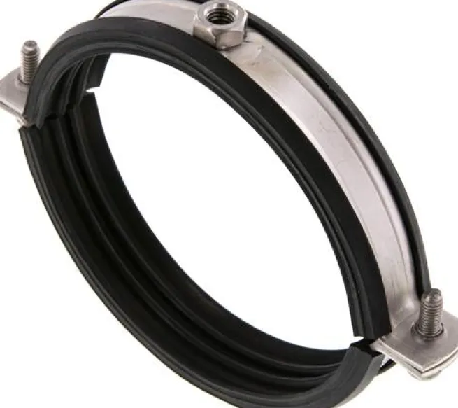 Rohrschelle, 108 - 116mm, 1.4404, mit Einlage, RS 116 G ESM8