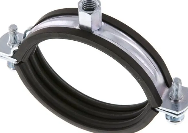 Rohrschelle 72 - 80mm,Stahl verzinkt mit Einlage, FISCHER