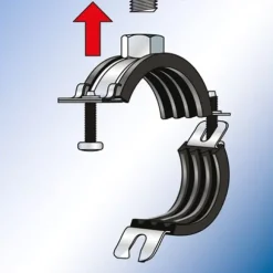 Rohrschelle 12 - 15mm,Stahl verzinkt mit Einlage, FISCHER