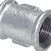 Rundmuffe Rp 1/2"-Rp 1/2", Temperguss verzinkt