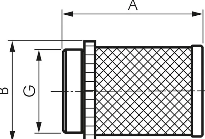 Saugkorb für Rückschlagventil G 3/8", 1.4301 / Nylon
