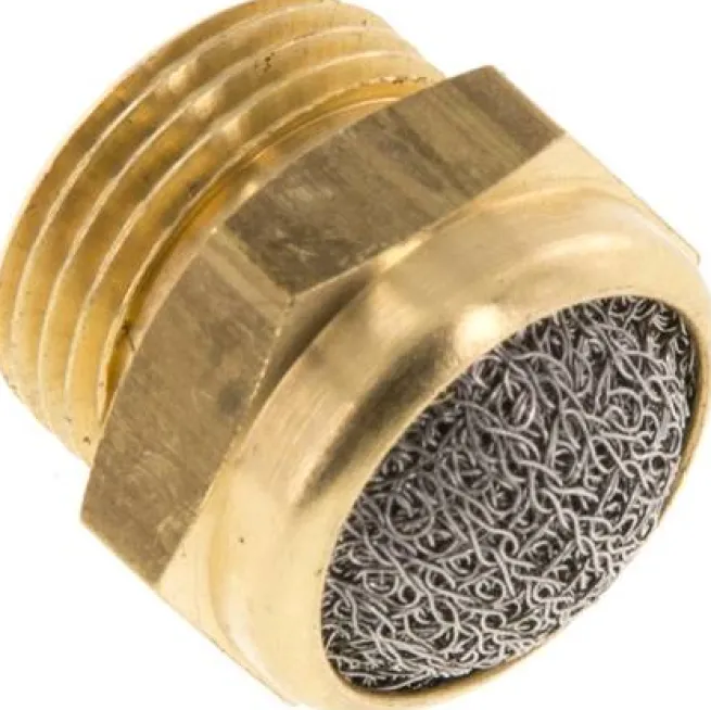 Schalldämpfer G 3/8", Drahtgewebe, Messing